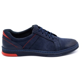 KOMODO Herren Leder Freizeitschuhe 883LK marineblau