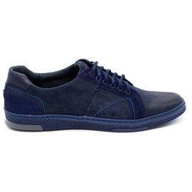 KOMODO Herren Leder Freizeitschuhe 884K marineblau