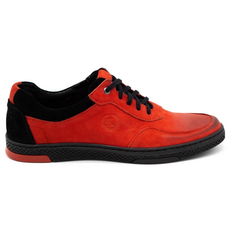KOMODO Herren Leder Freizeitschuhe 918K rot