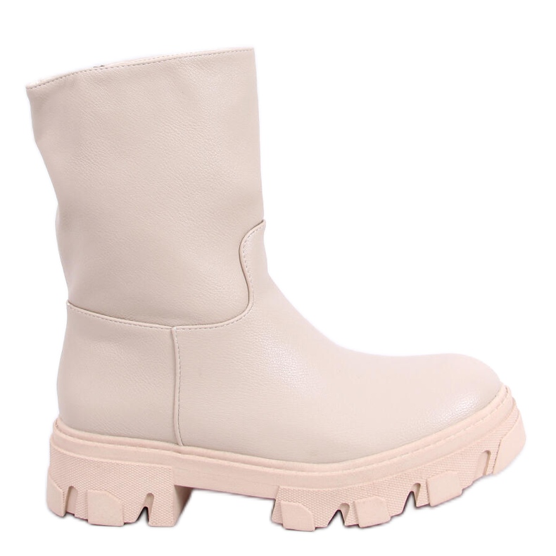 Schwarze Stiefel mit geradem Obermaterial QT29P BLACK (camel)