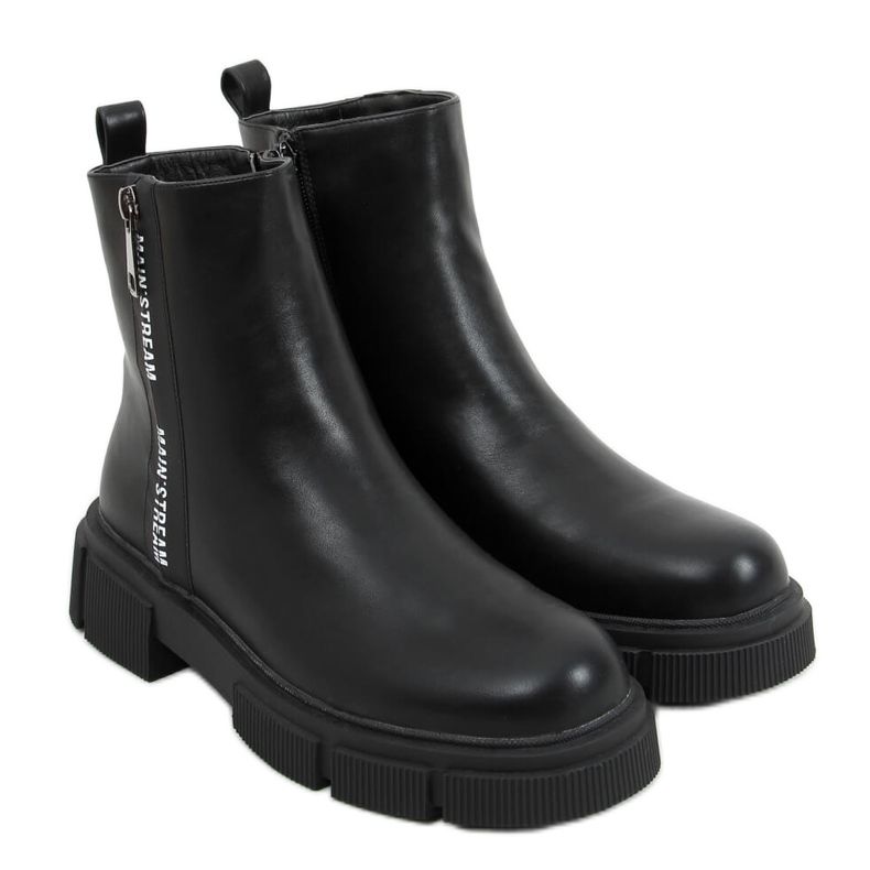 Schwarze Damenstiefel HB-78 Schwarz