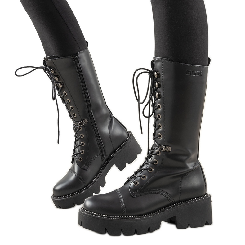 Schwarze Big Star Damenstiefel von Cotuand