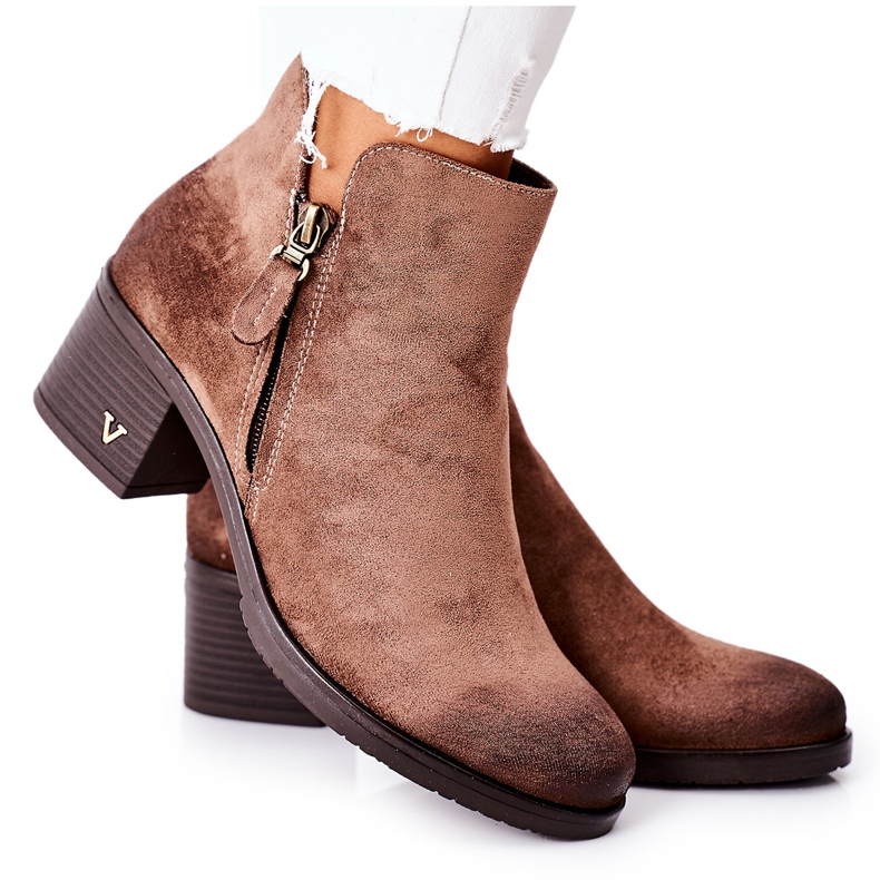 Vinceza Damenstiefel Wildleder Beige Bellarena braun