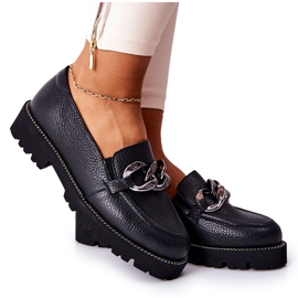 Nicole Damen Slipper Leder Schwarz Sthonto