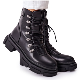 FI1 Schwarze Warme Stiefel für Damen Black Perfect