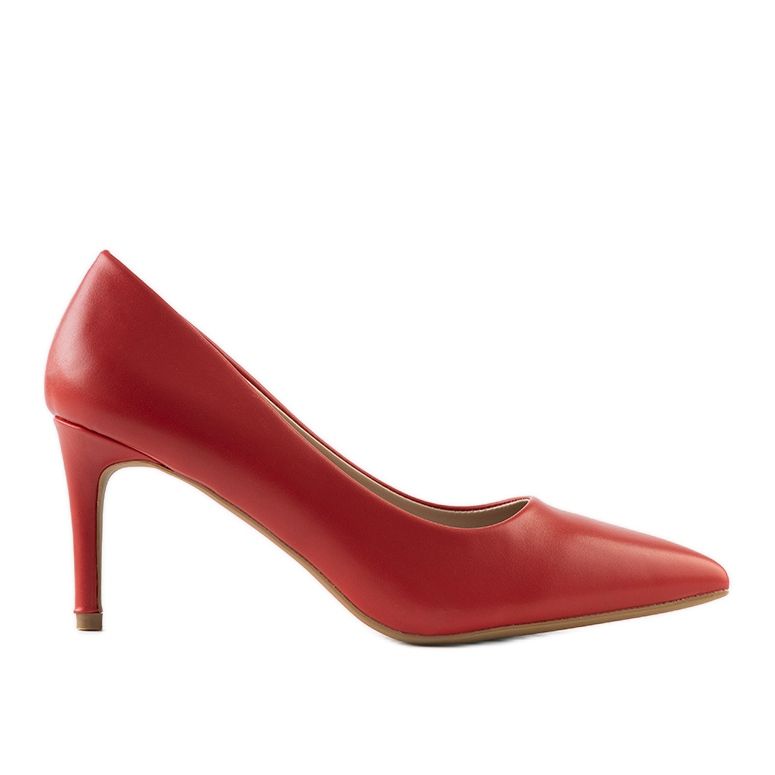 Rote klassische Pumps auf einem Isla-Stilettoabsatz