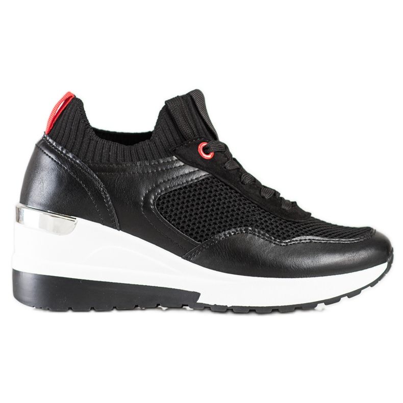 SHELOVET Slip-on-Sneaker mit Mesh schwarz