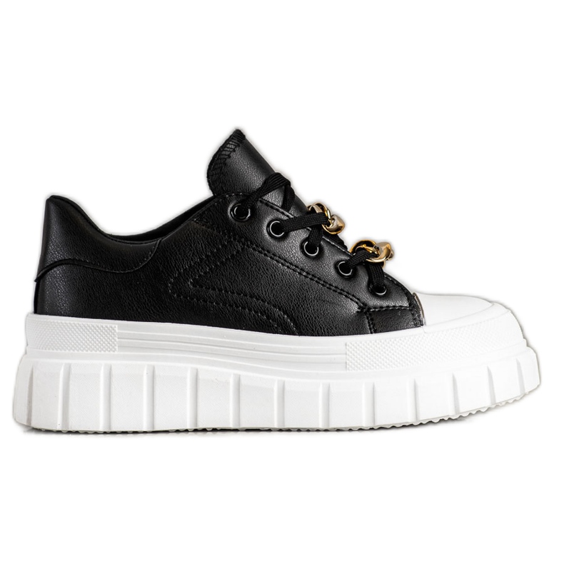 SHELOVET Sneakers mit Modekette schwarz