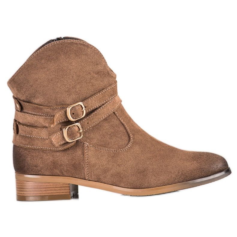 VINCEZA Cowboystiefel mit Schnallen braun