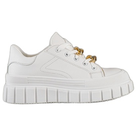 SHELOVET Sneakers mit Modekette weiß