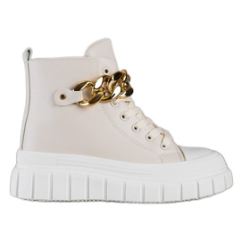 Seastar High-Top-Sneaker mit Kette beige