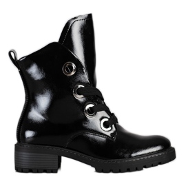 VINCEZA Schnürstiefel schwarz