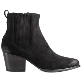 VINCEZA Schwarze Freizeitstiefel