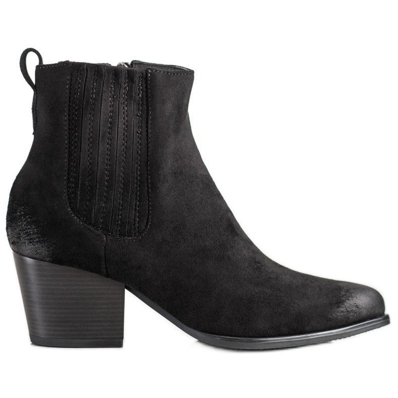 VINCEZA Schwarze Freizeitstiefel