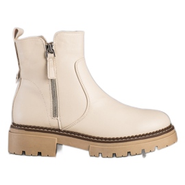 Evento Bequeme Stiefel mit Reißverschluss beige
