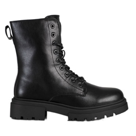 Evento Warme Stiefel mit Öko-Leder schwarz