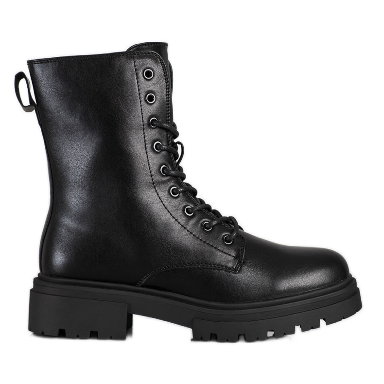 Evento Warme Stiefel mit Öko-Leder schwarz