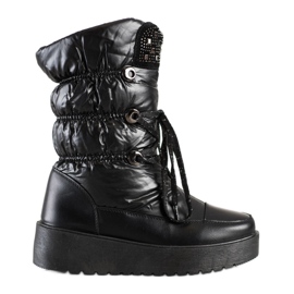 S. BARSKI Stylowe Śniegowce S.BARSKI schwarz