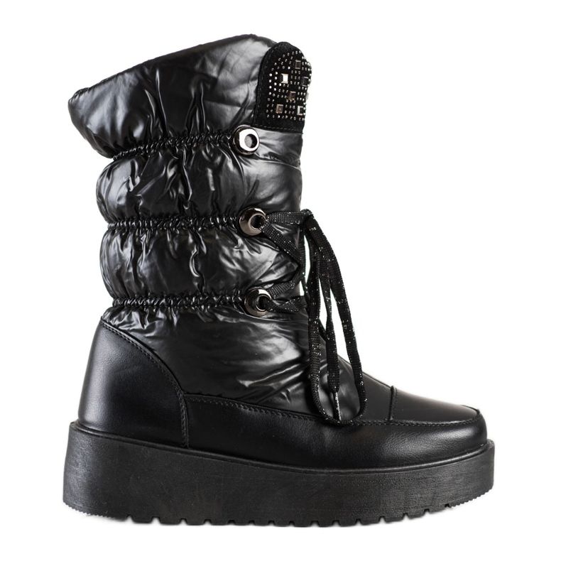 S. BARSKI Stylowe Śniegowce S.BARSKI schwarz