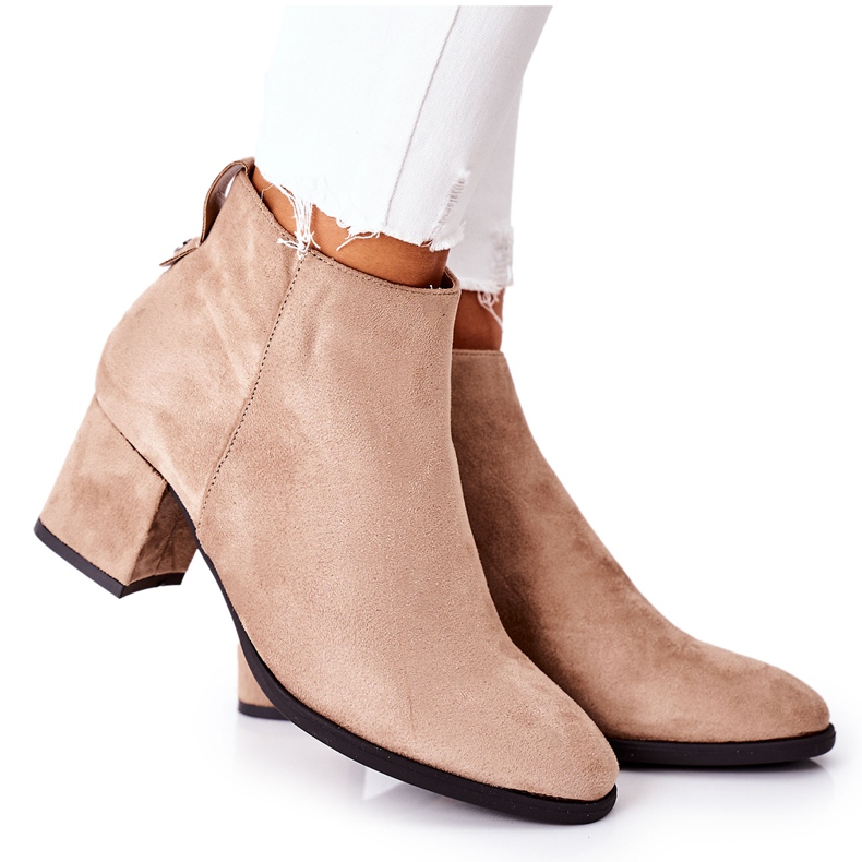 Vinceza Wildlederstiefel für Damen Beige Ardmore