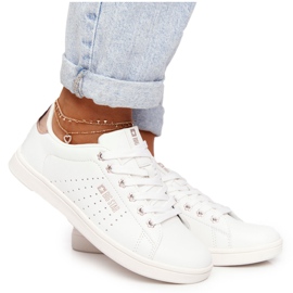 Damen Leder Sneaker Big Star DD274583 Weiß-Kupfer