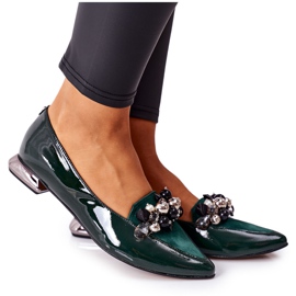 Damen Ballerinas Laura Messi Leder Grün 2157