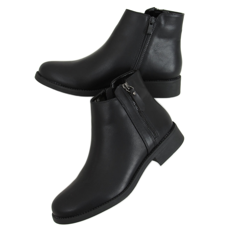 Schwarze Chelsea-Boots für Damen MM-830 Black