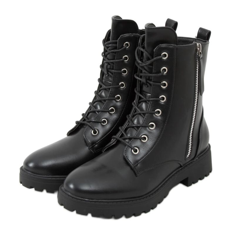 Schwarze Militärstiefel Xj-63 Schwarz