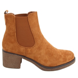 Chelsea Boots niedrige Absätze camel SP102 Camel braun