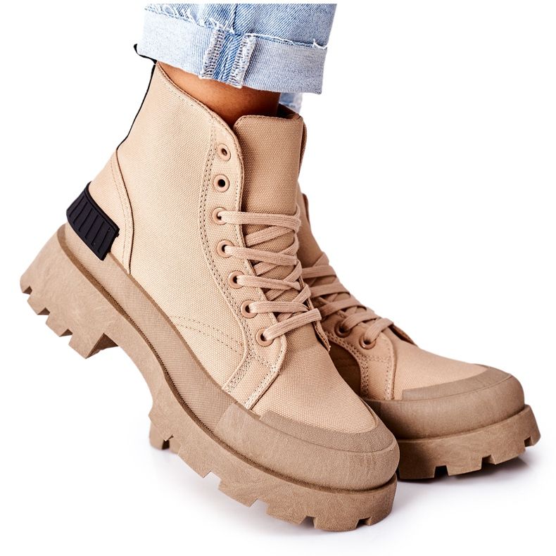PS1 Any One Stiefel in Khaki für Damen beige