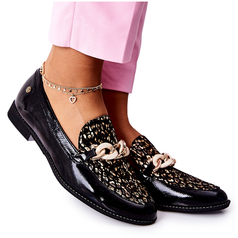 Damen Brogues Maciejka Lackierte Loafer Schwarz 4099B-01 / 00-1