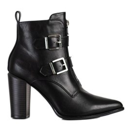 Stilvolle Stiefel in Spitz VINCEZA schwarz