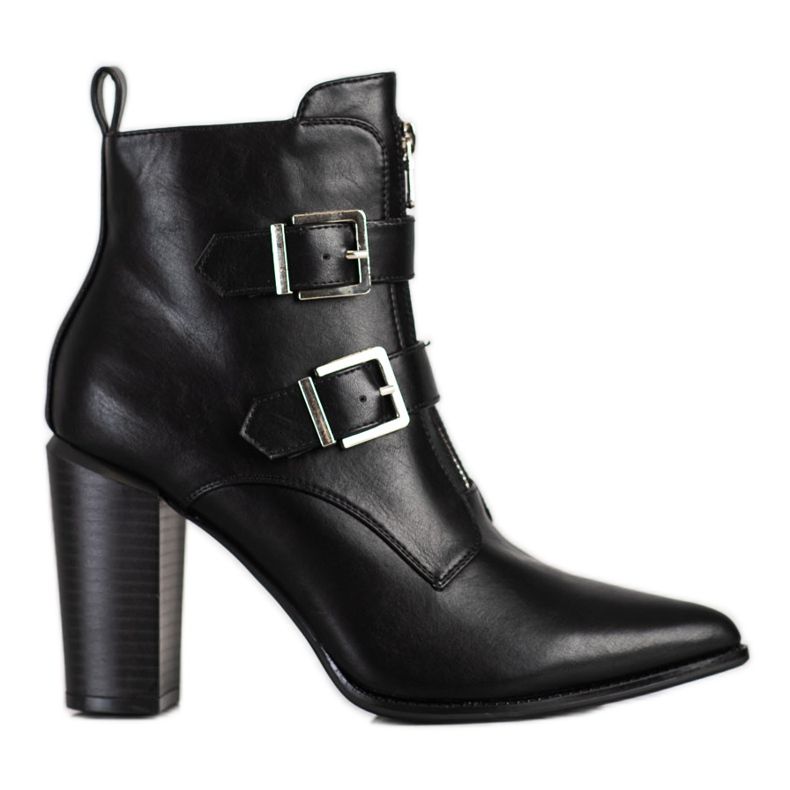 Stilvolle Stiefel in Spitz VINCEZA schwarz
