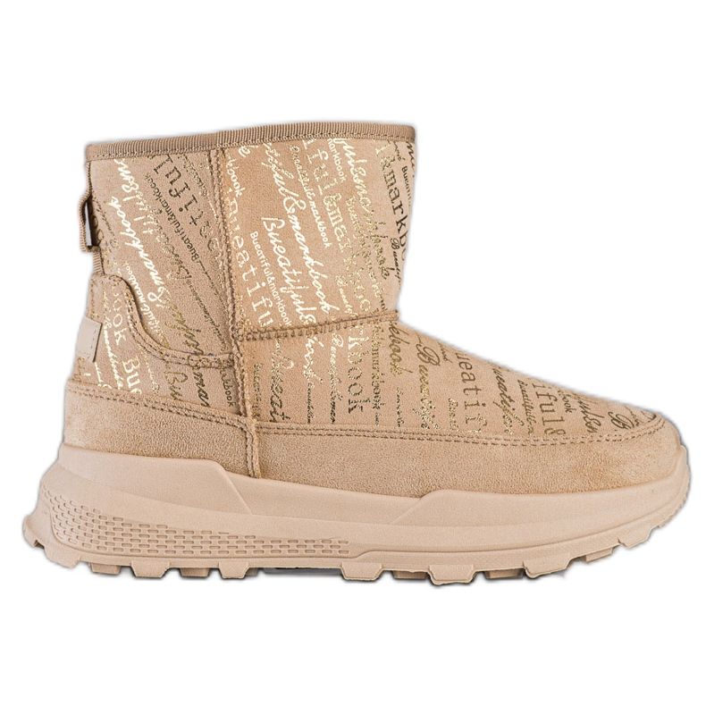 SHELOVET Warmes Mukluki auf der Plattform beige