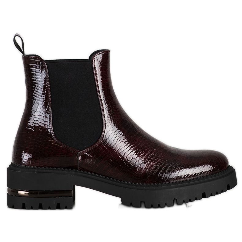 Sergio Leone Chelsea-Stiefel mit Schlangenmuster rot mehrfarbig