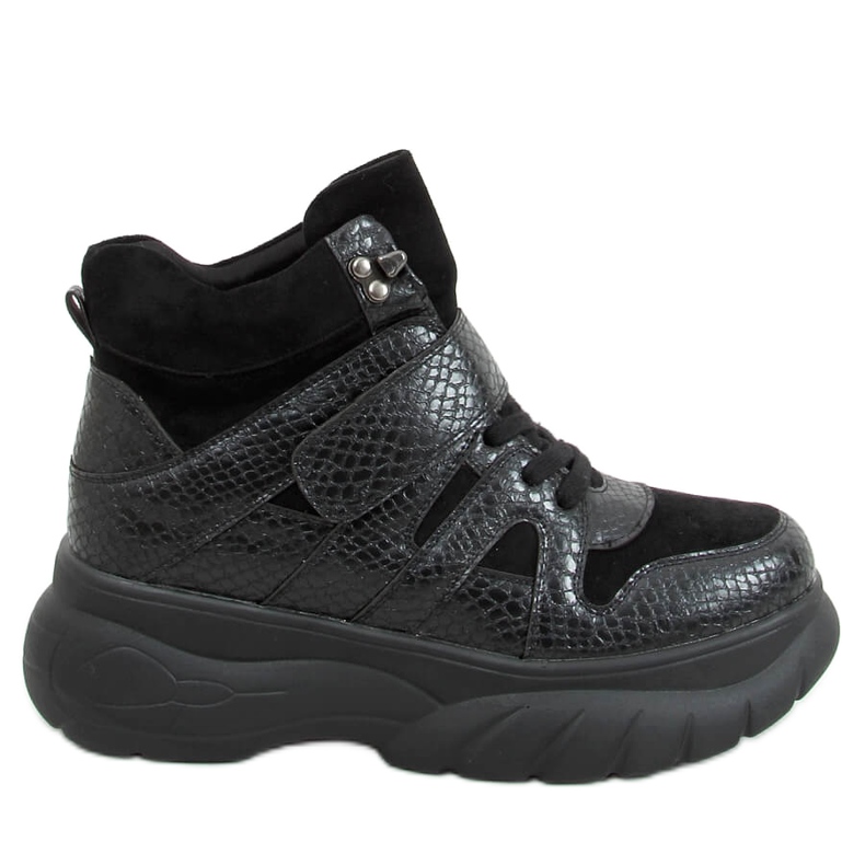 Schuhe mit hohen Sohlen KL-771 Schwarz