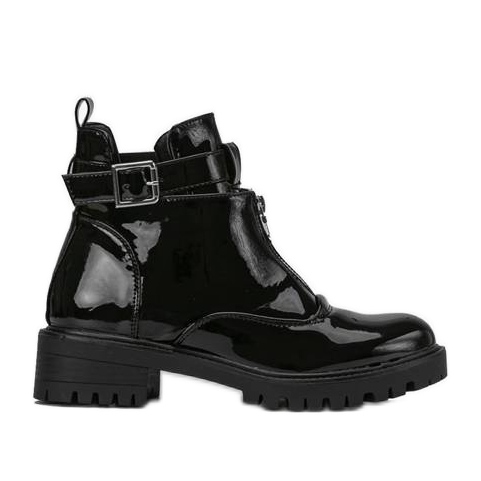 Schwarze Lackstiefel von Fossa