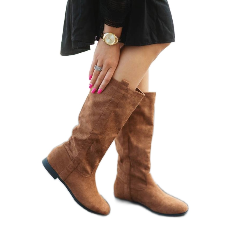 Thelma camel flache Stiefel braun