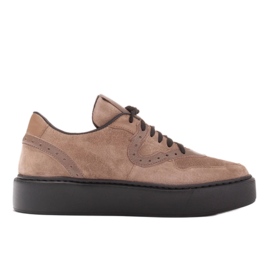Marco Shoes Leichte Sneaker aus Naturvelours beige