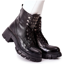 Damenstiefel Trappers Glany Schwarz Clethra