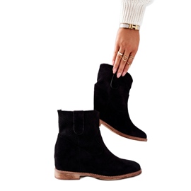 PG1 Schwarze Polon Wildlederstiefel