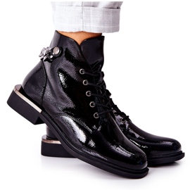 Lackierte Warme Stiefel Sergio Leone Schwarz BT405