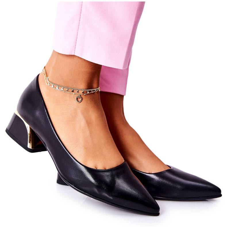 S.Barski Elegante Lederpumps Schwarz Samira