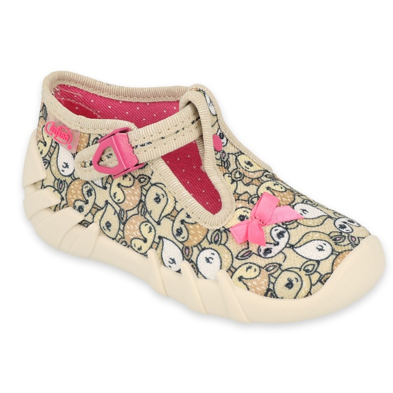 Befado Kinderschuhe 110P437 beige braun rosa