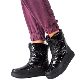 S. BARSKI Czarne Śniegowce S.BARSKI schwarz