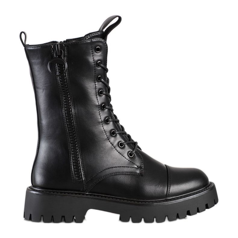 SHELOVET Klassische schwarze Stiefel