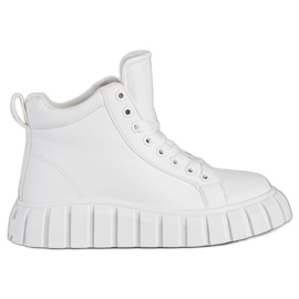 SHELOVET Modische weiße Sneaker mit Öko-Leder