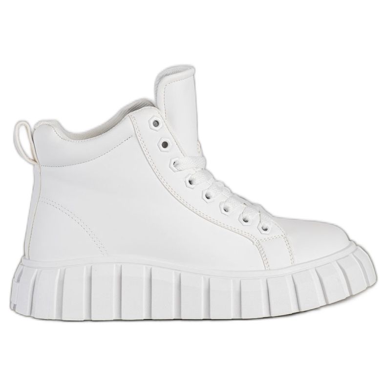 SHELOVET Modische weiße Sneaker mit Öko-Leder