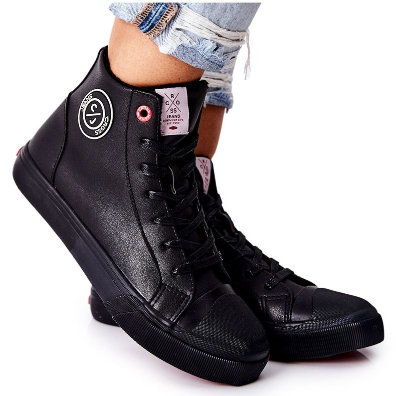 Damen Insulated Sneakers Cross Jeans High Schwarz II2R4009C