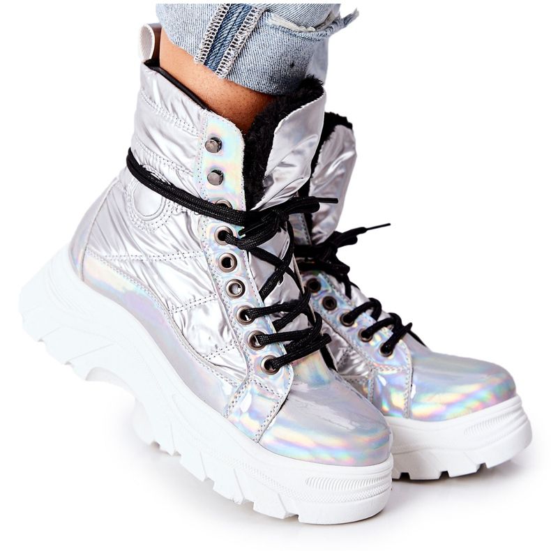 Vinceza Silberne Ismobe Trapper für Damen silber-